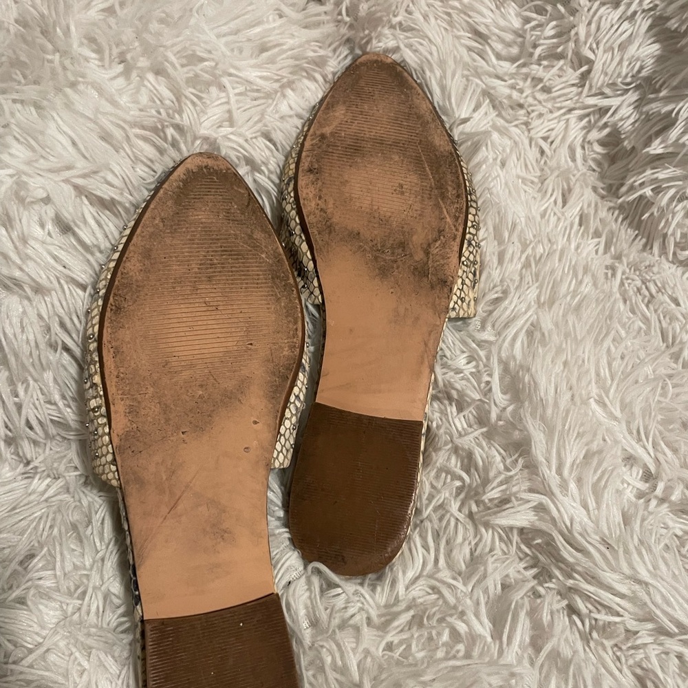 Steve Madden Studded Snakeskin Pointed Mule Flats - image 7